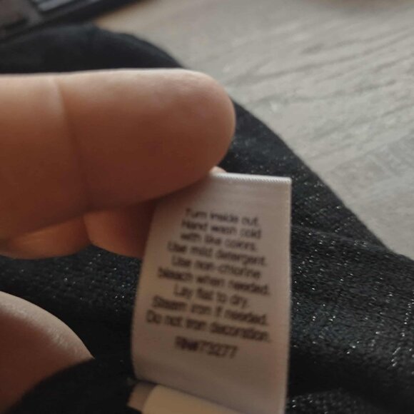 Jennifer Lopez Open Front Cardigan Black - Rhinestone Brooch Med NWT - Picture 8 of 8